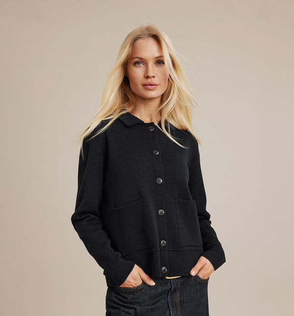 Sibin Linnebjerg Kaja Sort cardigan