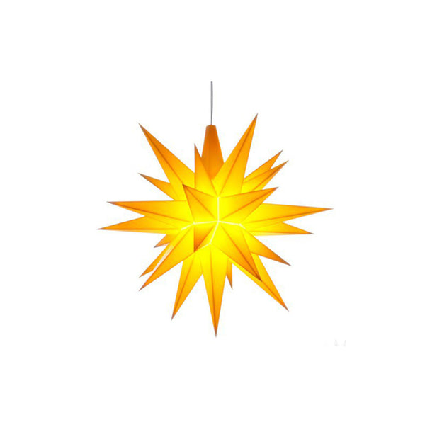 Gul ministjärna från tyska Herrnhuter. Moldavien star 13 cm.