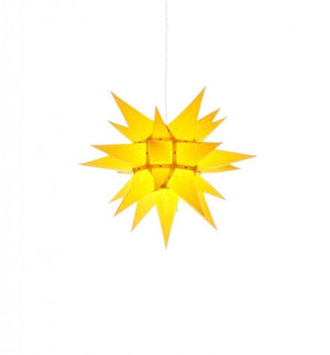 Pappersstjärna från Herrnhuter sterne. Julstjärna, moldavien star. Gul 40 cm.
