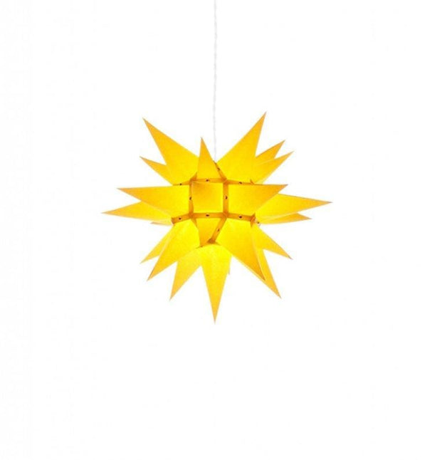 Pappersstjärna från Herrnhuter sterne. Julstjärna, moldavien star. Gul 40 cm.