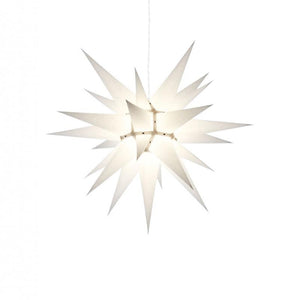 Pappersstjärna från Herrnhuter sterne. Julstjärna, moldavien star. Vit, 60 cm.