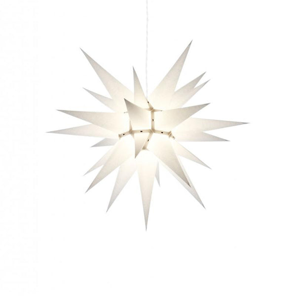 Pappersstjärna från Herrnhuter sterne. Julstjärna, moldavien star. Vit, 60 cm.