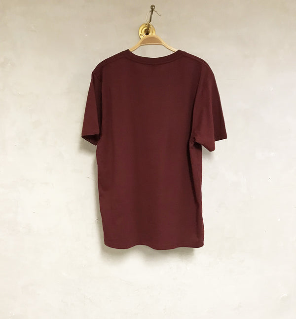 T-shirt Ekologisk bomull Unisex Burgundy