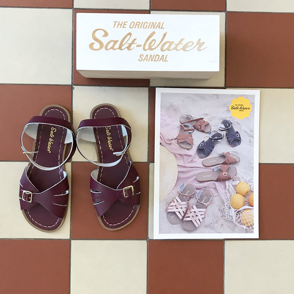 Salt-Water sandals Classic Claret/ vinröd sandal
