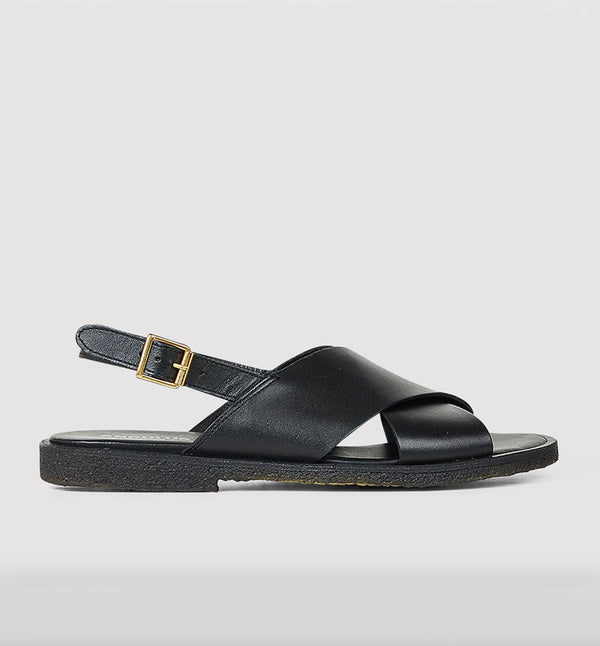 Angulus classic cross sandal Black