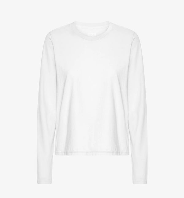 Långärmad t-shirt från Colorful standard i ekologisk bomull. Klassisk och avslappnad passform.

Färg: Vit

Material: 100 % ekologisk bomull.

Certifierad med:&nbsp; Miljövänlig färg - Oeko-Tex®, PETA Approved Vegan

Tillverkad i: Portugal