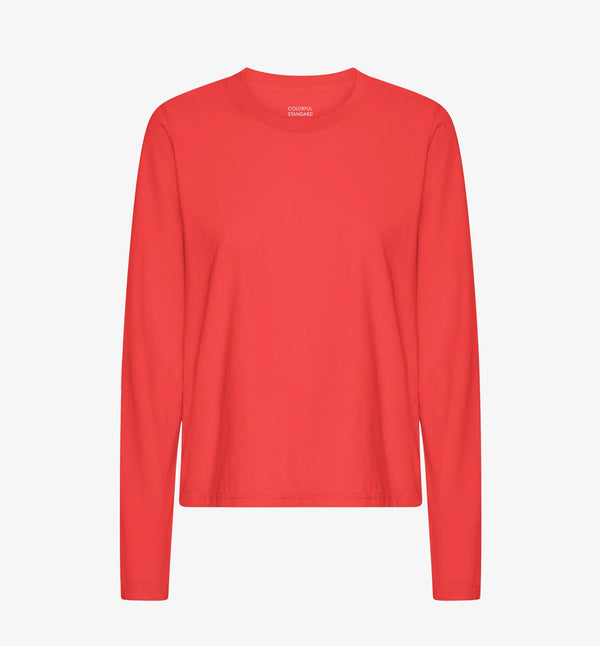 Långärmad t-shirt från Colorful standard i ekologisk bomull. Klassisk och avslappnad passform.

Färg: Mandarinröd / Red Tangerine

Material: 100 % ekologisk bomull.

Certifierad med:&nbsp; Miljövänlig färg - Oeko-Tex®, PETA Approved Vegan
