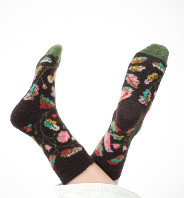 Bonne Maison Mousse Oiseau wool socks