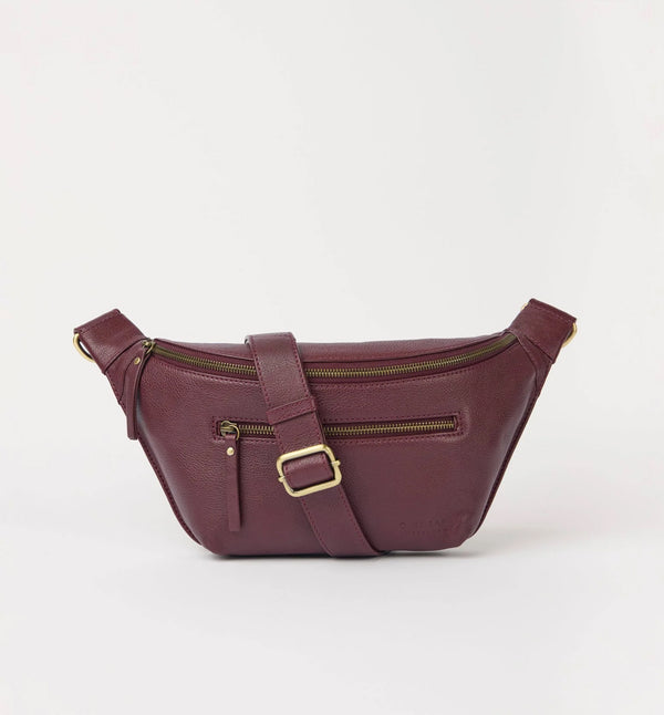 O My Bag Drew Bum Bag Dark Cherry