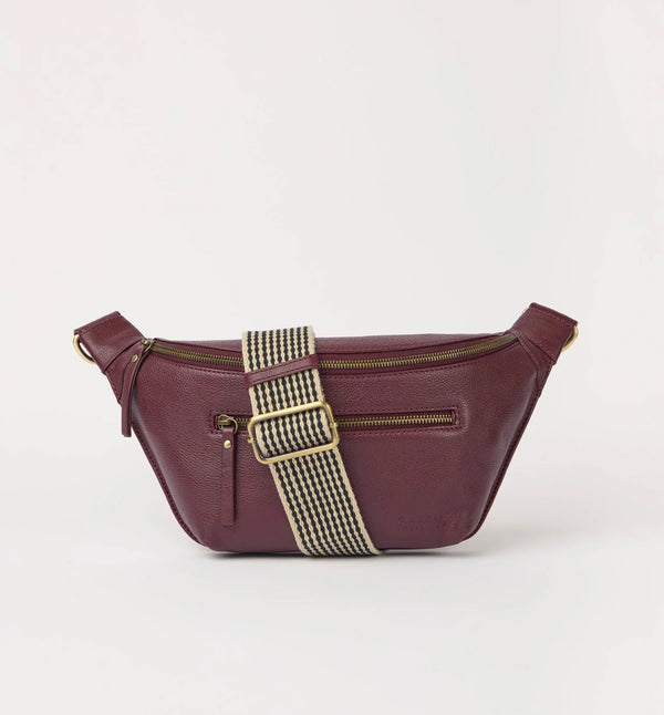 O My Bag Drew Bum Bag Dark Cherry