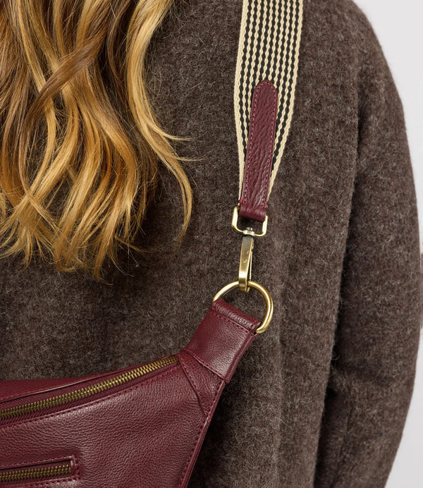 O My Bag Drew Bum Bag Dark Cherry