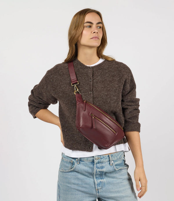 O My Bag Drew Bum Bag Dark Cherry