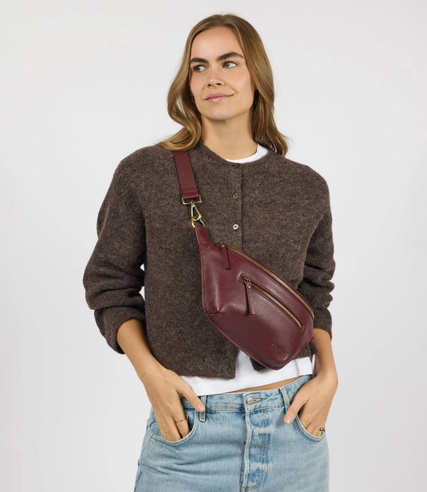 O My Bag Drew Bum Bag Dark Cherry