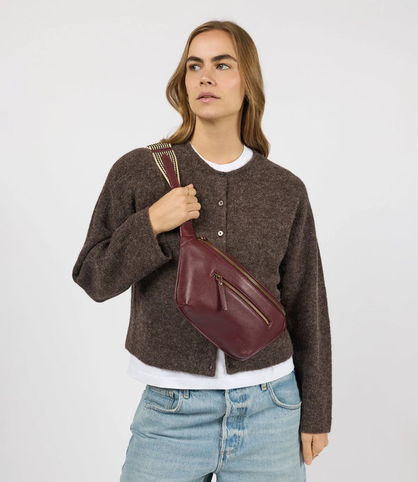 O My Bag Drew Bum Bag Dark Cherry