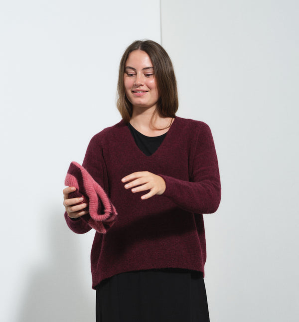Sibin Linnebjerg Janet trøje Burgundy