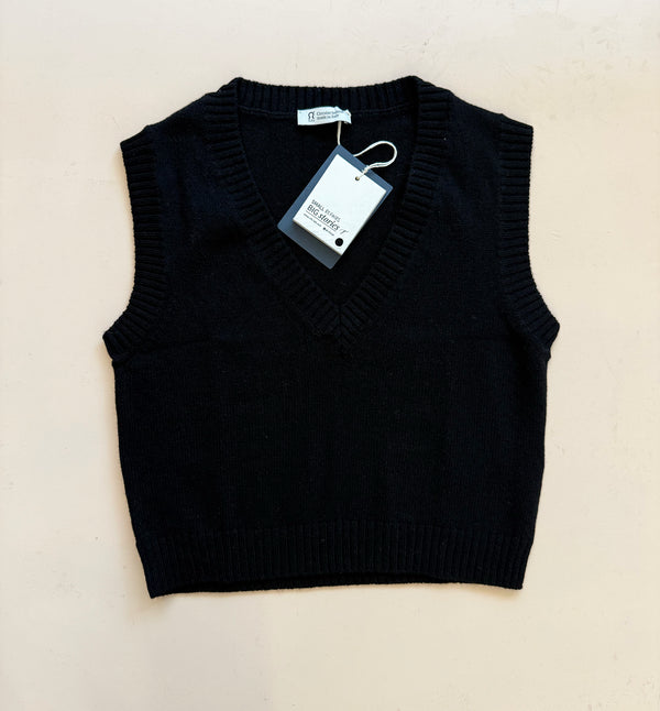 Rifò Melania Recycled Wool Vest Black