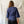 Load image into Gallery viewer, Lieblings omlott-topp Myra Kattegatt. V-ringad, trekvartsärm och brett knytband i sidorna. Sydd i ett härligt linnetyg. Tyget är förtvättat. Färg: Djupt blå som skimrar en smula i svart Material: 100% linne från Portugal 
