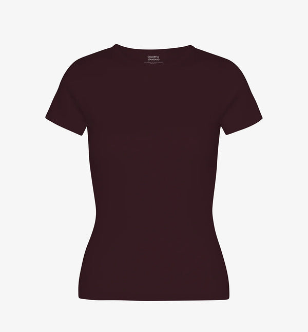 Ribbstickad kortärmad t-shirt från Colorful standard i ekologisk bomull. Figurnära, lite tight modell. Förtvättad.

Färg: Oxblood

Material: 95 % ekologisk bomull, 5 % elastan. Vikt jersey 220g

Certifierad med:&nbsp; Miljövänlig färg - Oeko-Tex®, PETA Approved Vegan

Tillverkad i: Portugal