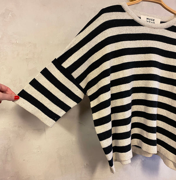 Muse Wear Vibe tröja denim Coal / offwhite