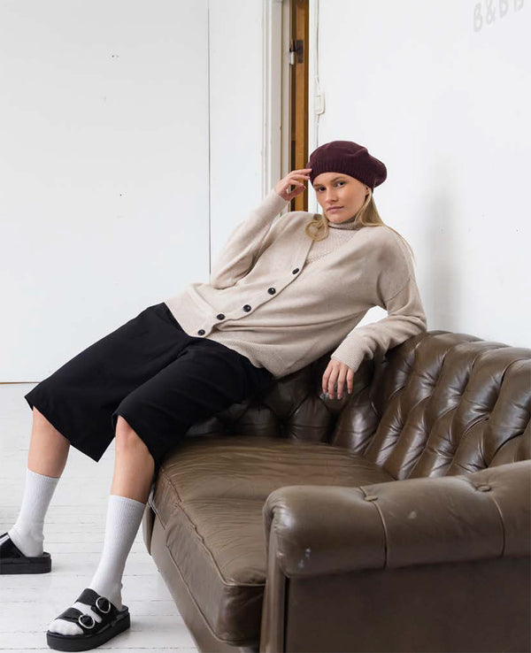 Dinadi boxy cardigan Merino Onyx
