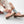 Load image into Gallery viewer, Strumpor från franska Bonne Maison. De är tillverkade av finaste egyptiska bomull och en dubbeltrådig elastan.  Färg: Arktisblå ränder på naturlig bakgrund med röd ockra ribb och svavelgul tå &amp; kant.
