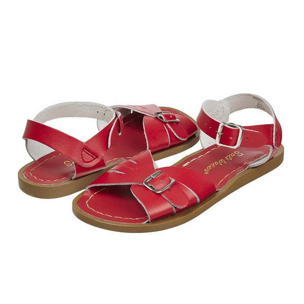 Salt water sandals classic red, röda sandaler med spänne