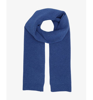 Royal blue, blå halsduk i återvunnen merinoull, colorful standard