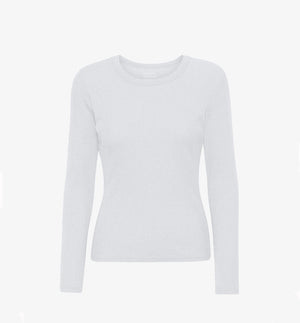 ekologisk långärmad t-shirt från colorful standard, vit optical white