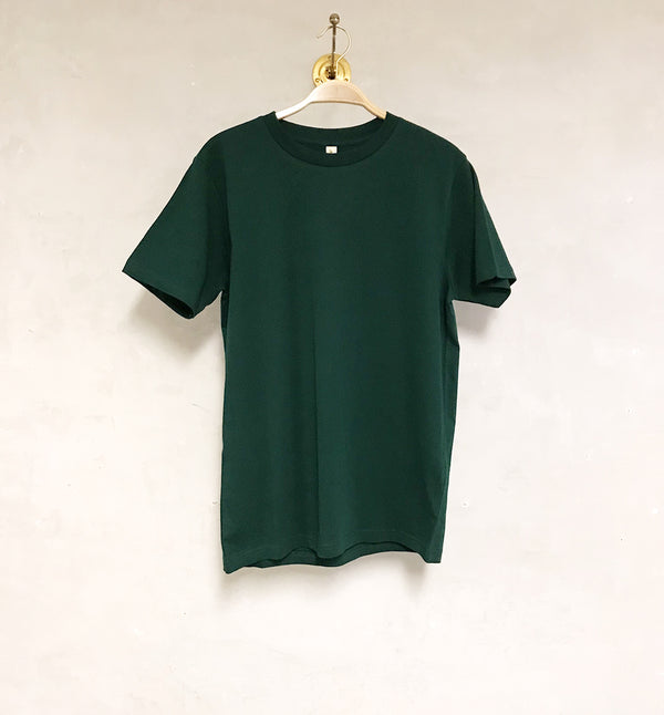 T-shirt økologisk bomuld Unisex Mørkegrøn