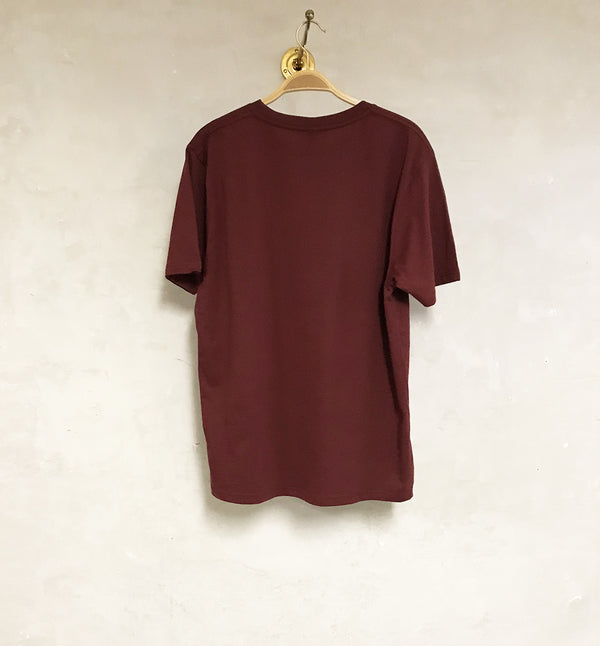 T-shirt Organic Cotton Unisex Burgundy