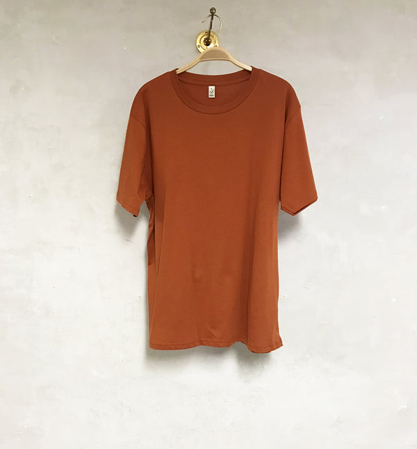 T-shirt økologisk bomuld Unisex Mørk orange