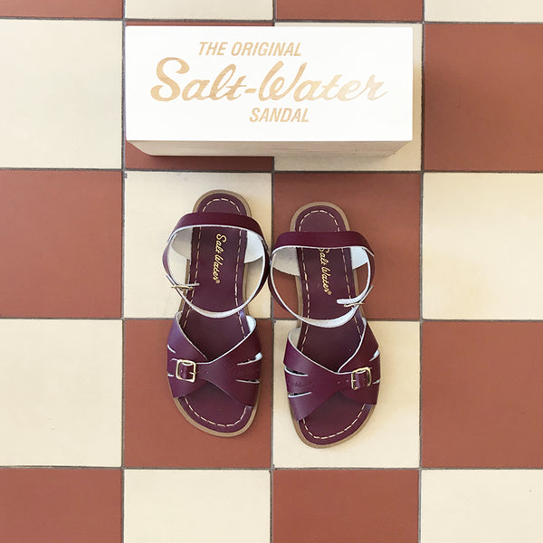 Salt-Water sandals Classic Claret/ vinröd sandal