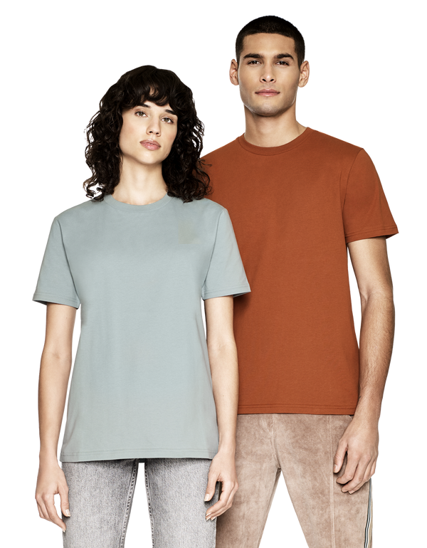 T-shirt økologisk bomuld Unisex Mørk orange